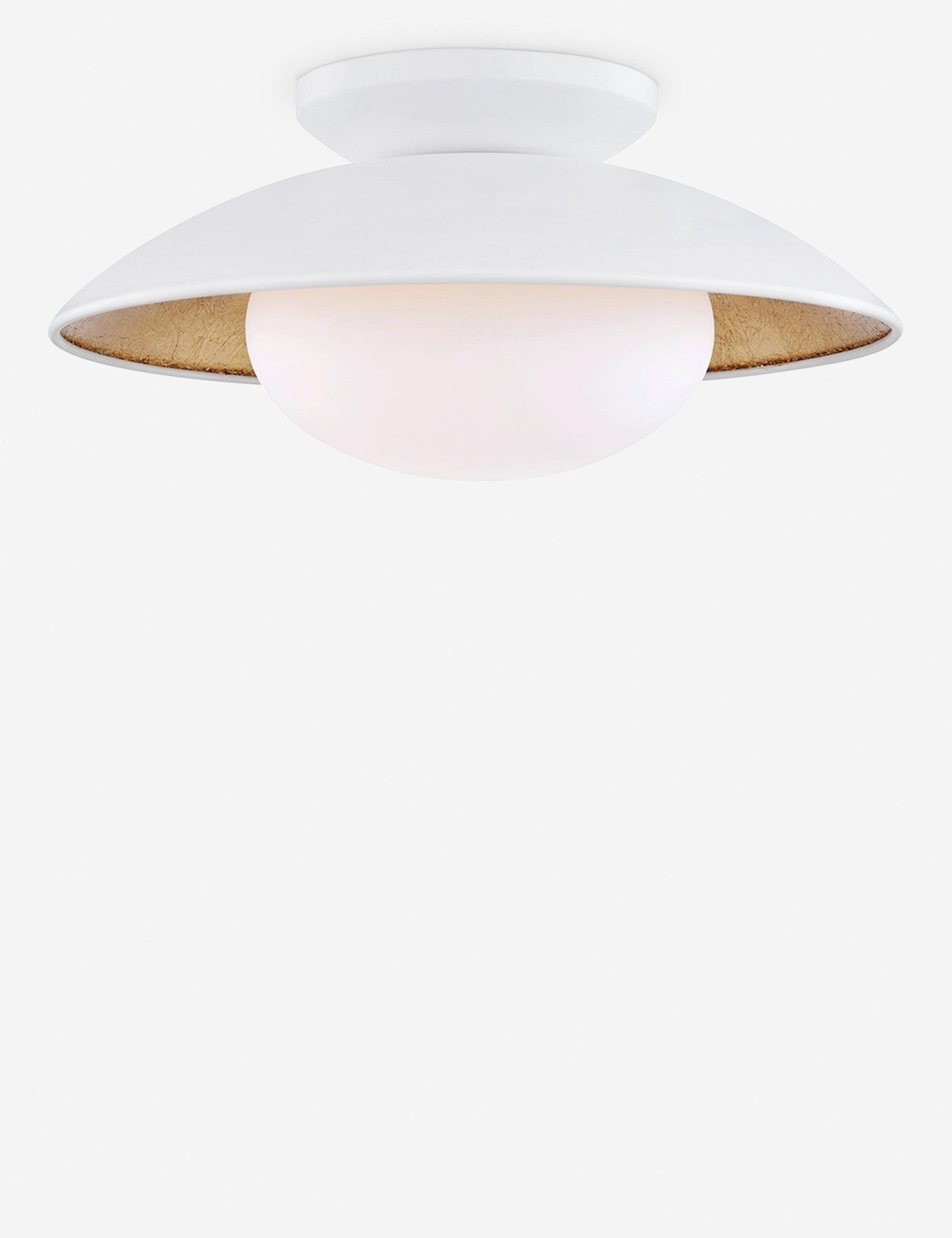 Quinn Semi-Flush Light - White / Medium