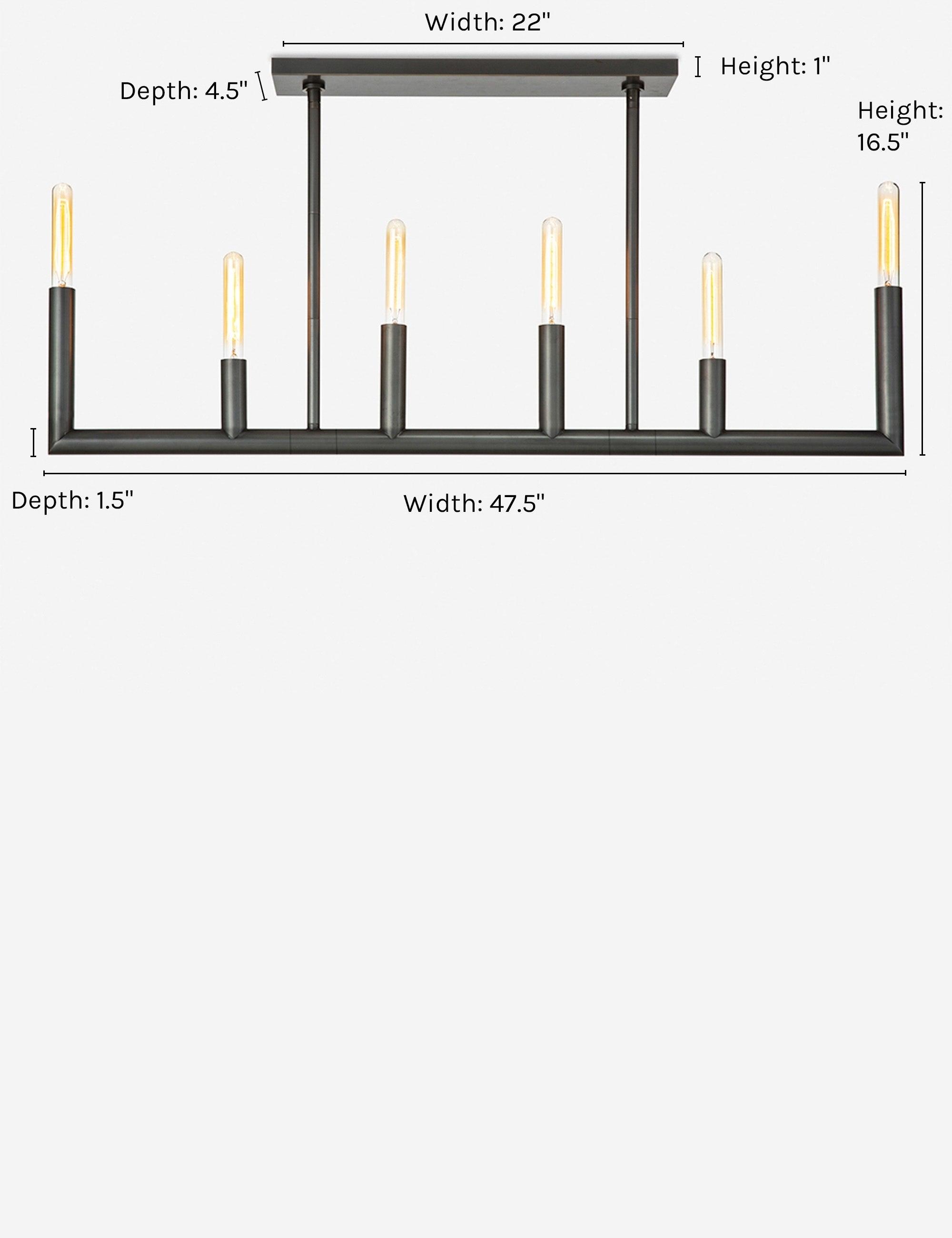 Wolfe Linear Chandelier by Regina Andrew by Regina Andrew - Oil Rubbed Bronze