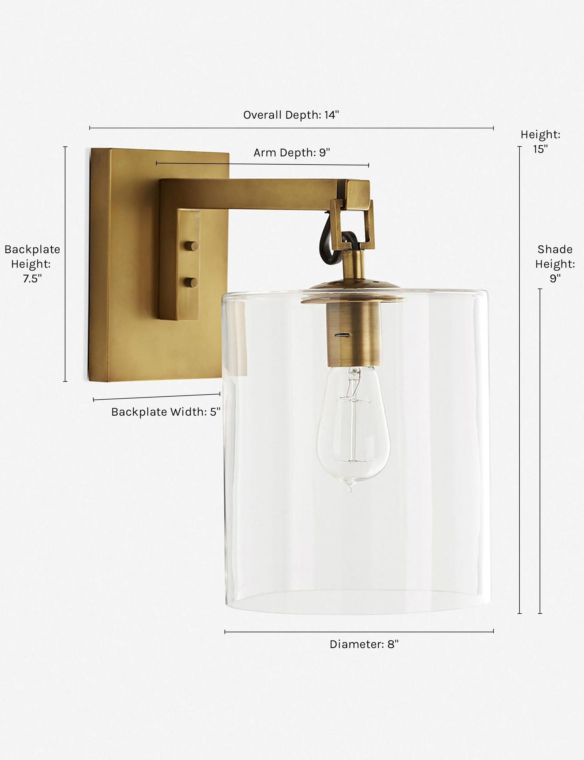 Parrish Sconce by Arteriors - Antique Brass