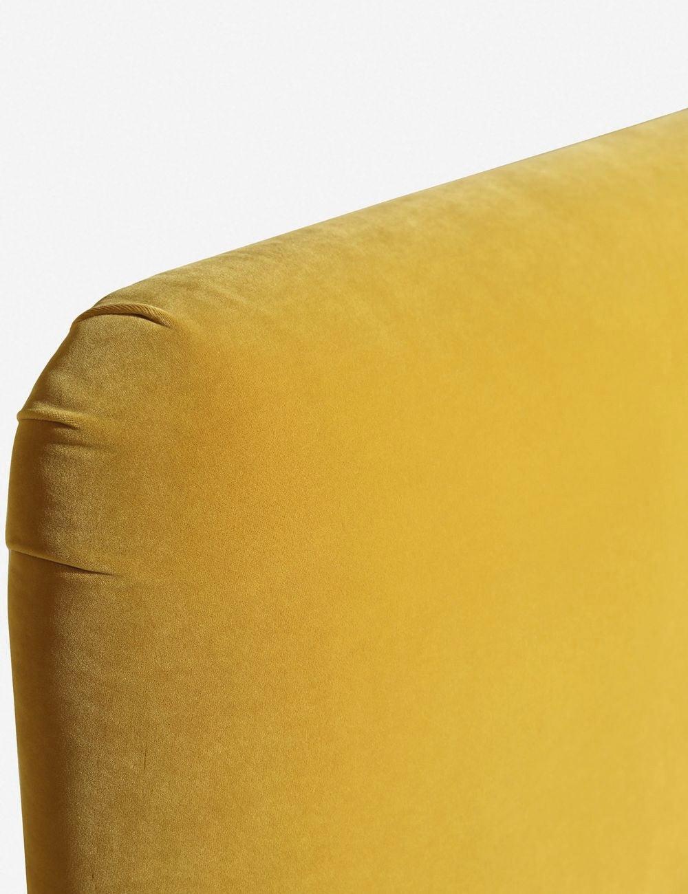 Zien Bed - Mustard Velvet / King
