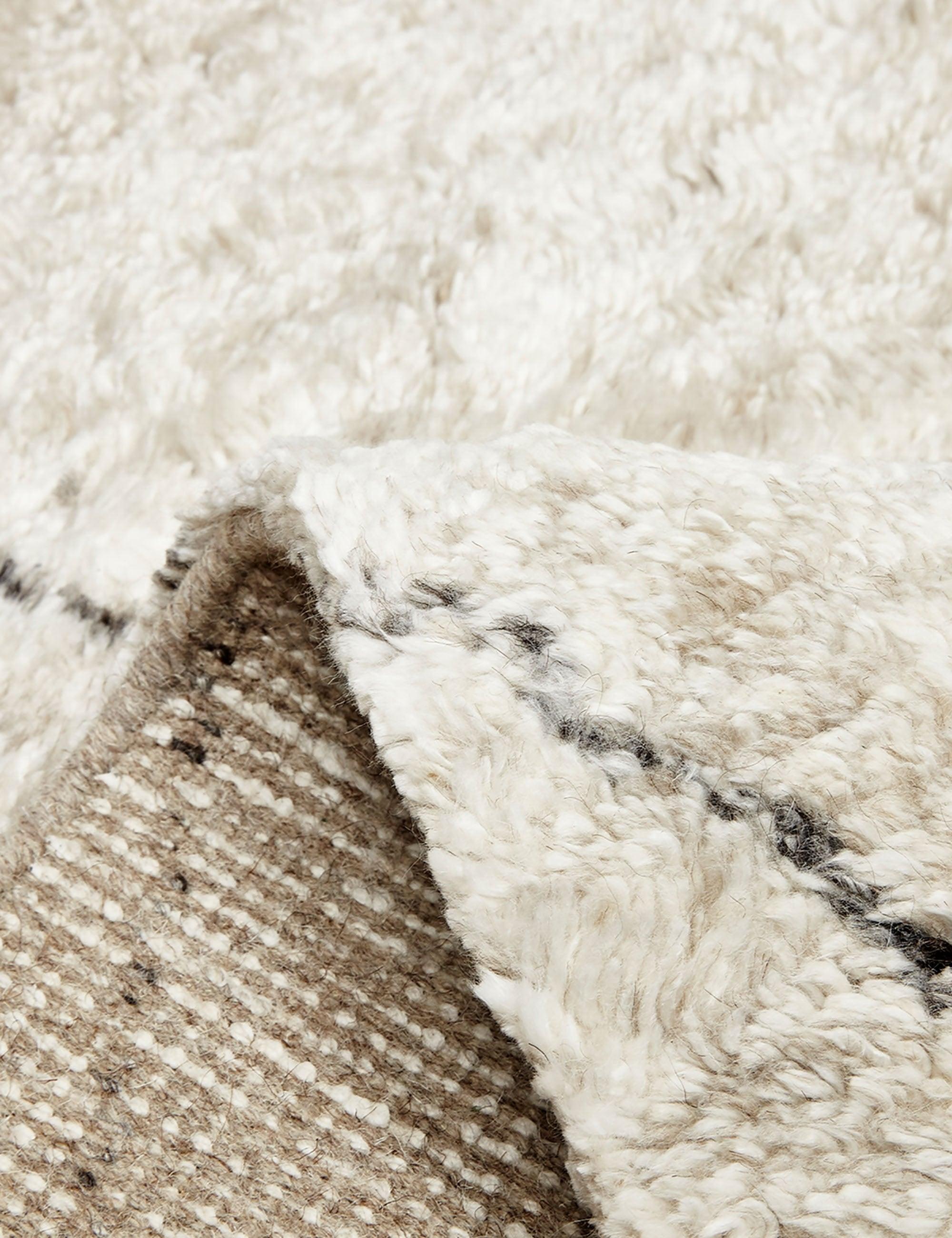 Ferra Hand-Knotted Wool-Blend Moroccan Style Shag Rug - 8' x 10'