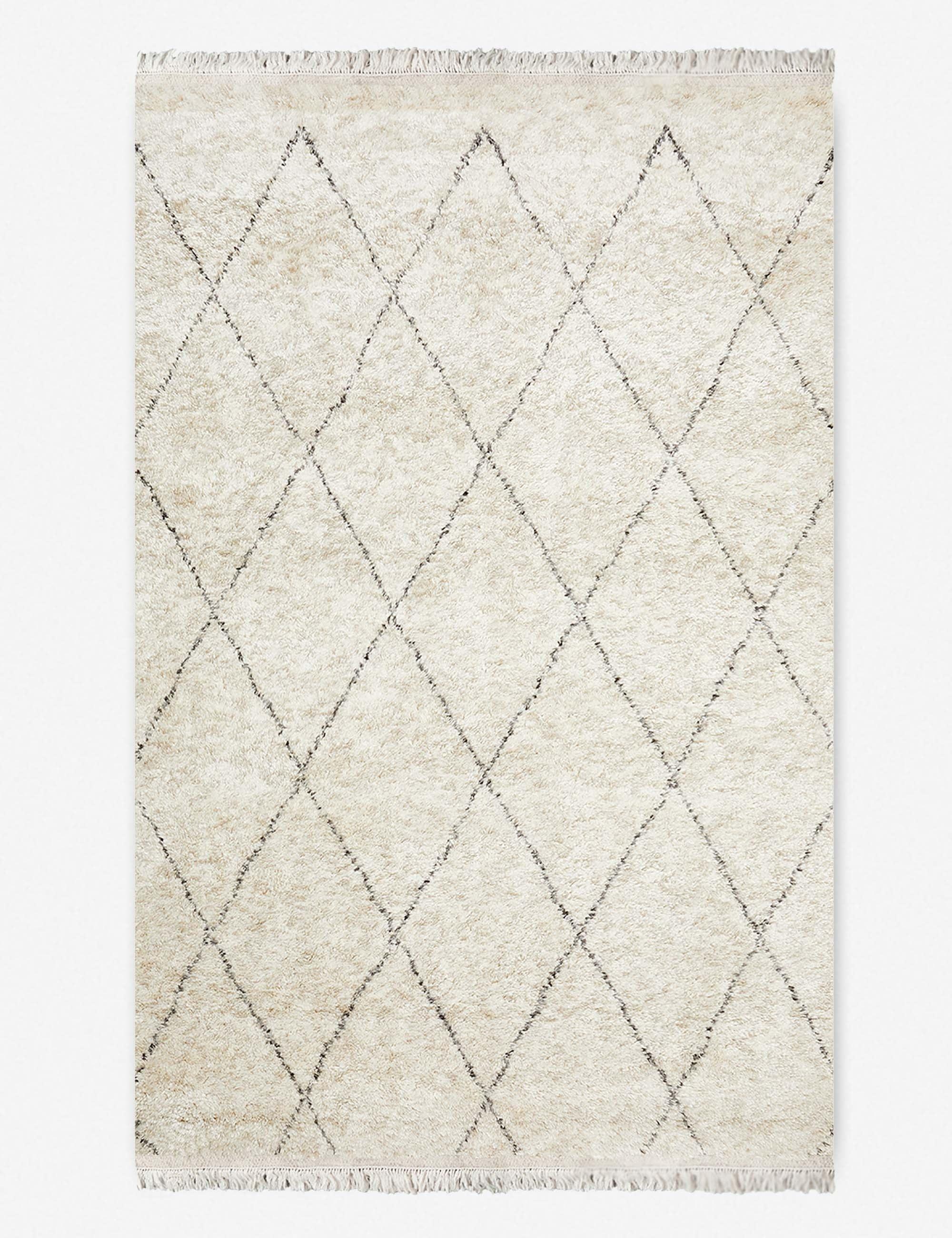 Ferra Hand-Knotted Wool-Blend Moroccan Style Shag Rug - 8' x 10'