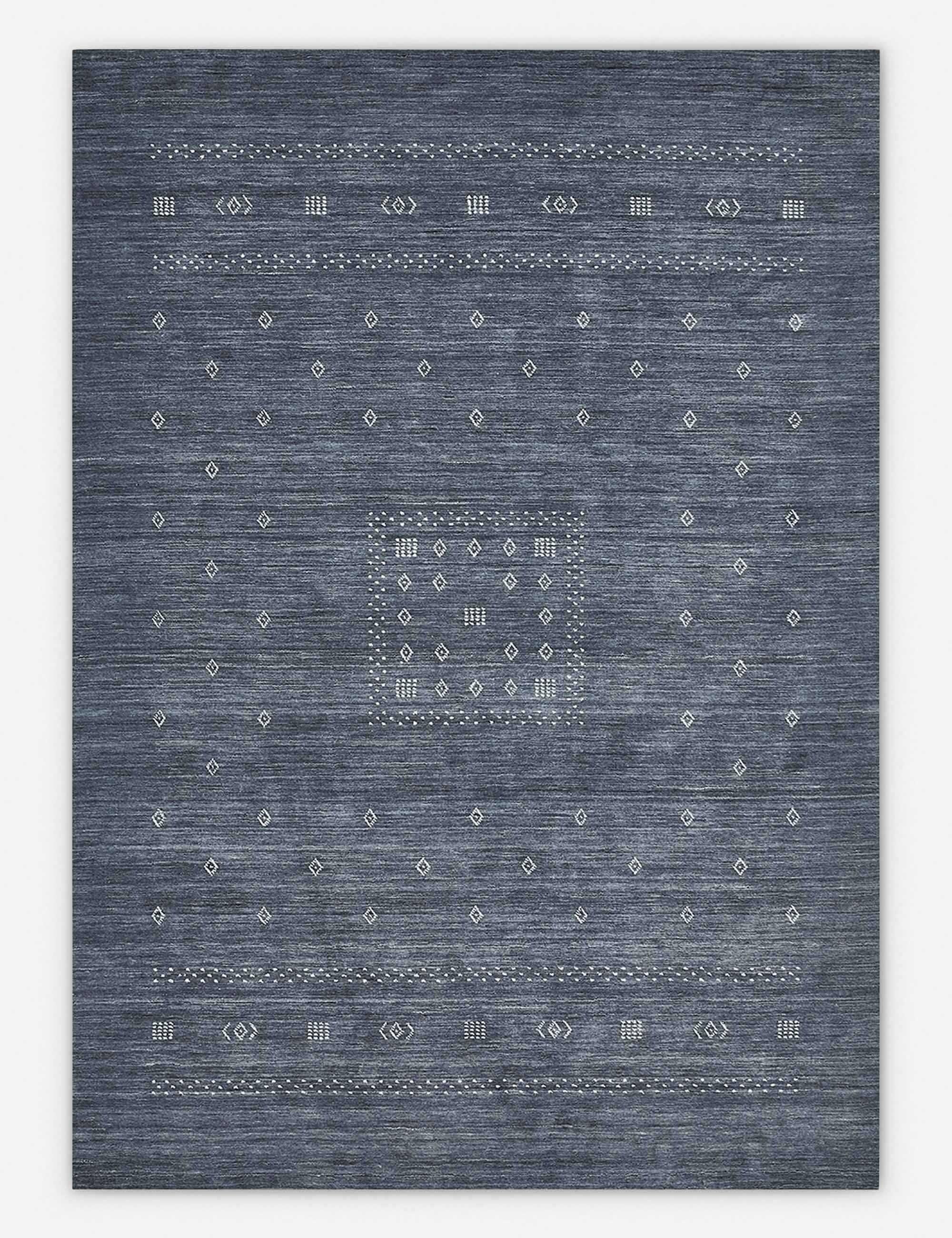 Cyrena Hand-Loomed Wool Rug - Slate / 5' x 8'