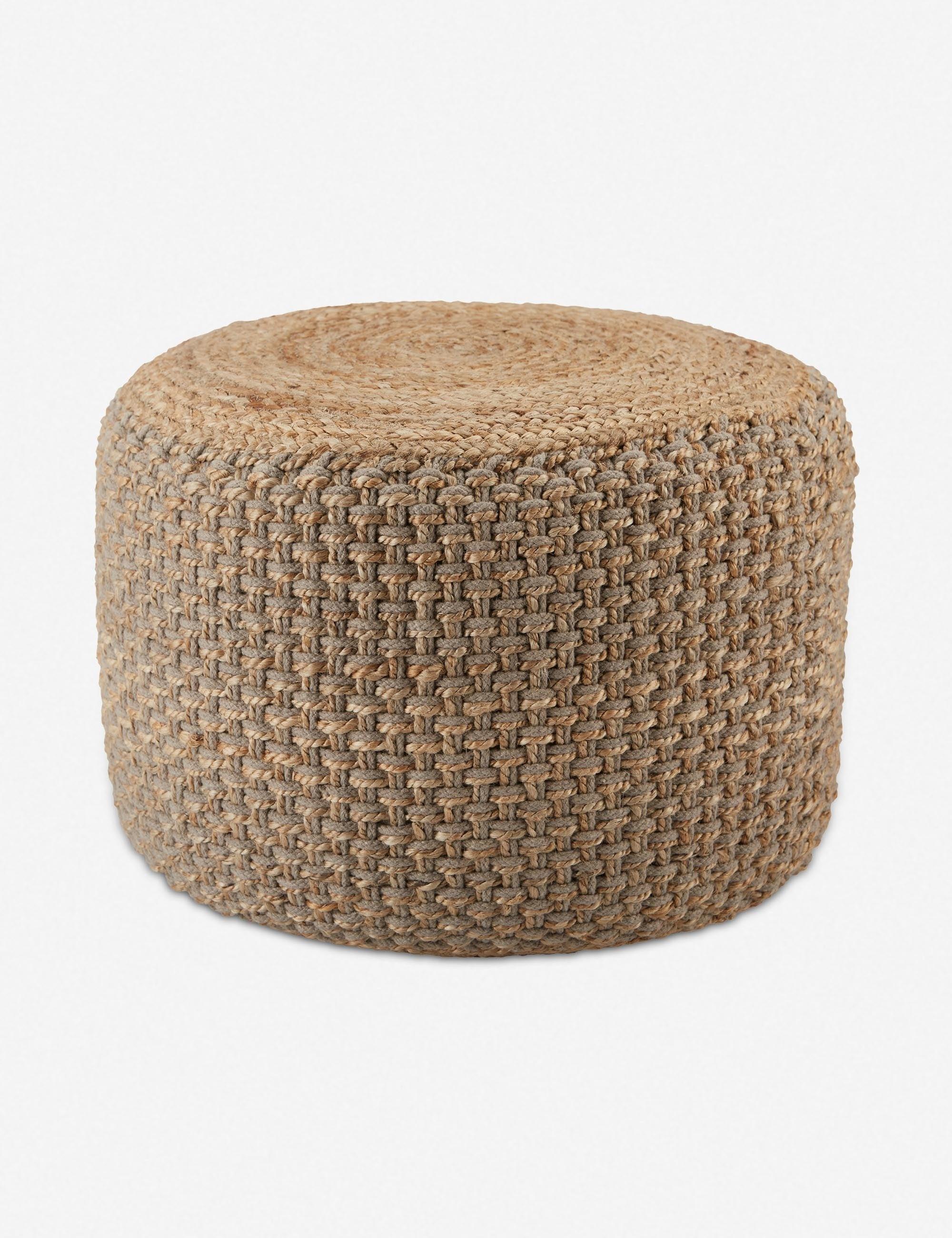 Vela Pouf - Gray/Beige