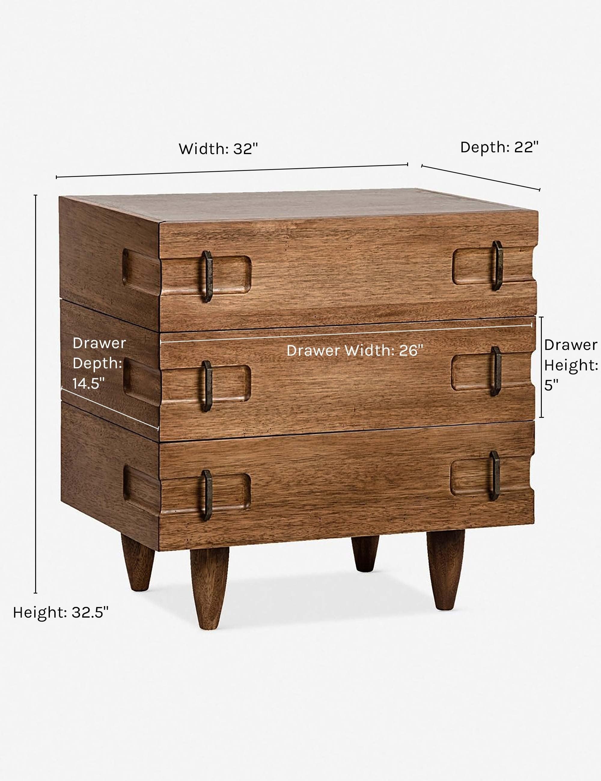 Seline Nightstand - Dark Walnut