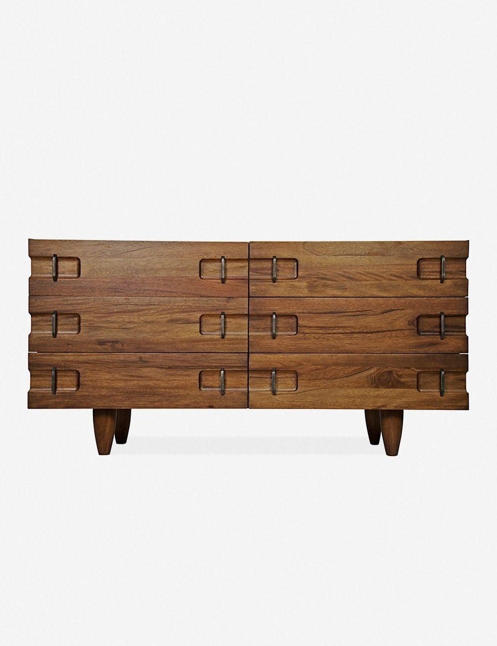 David 64" Dark Walnut Rustic Sideboard