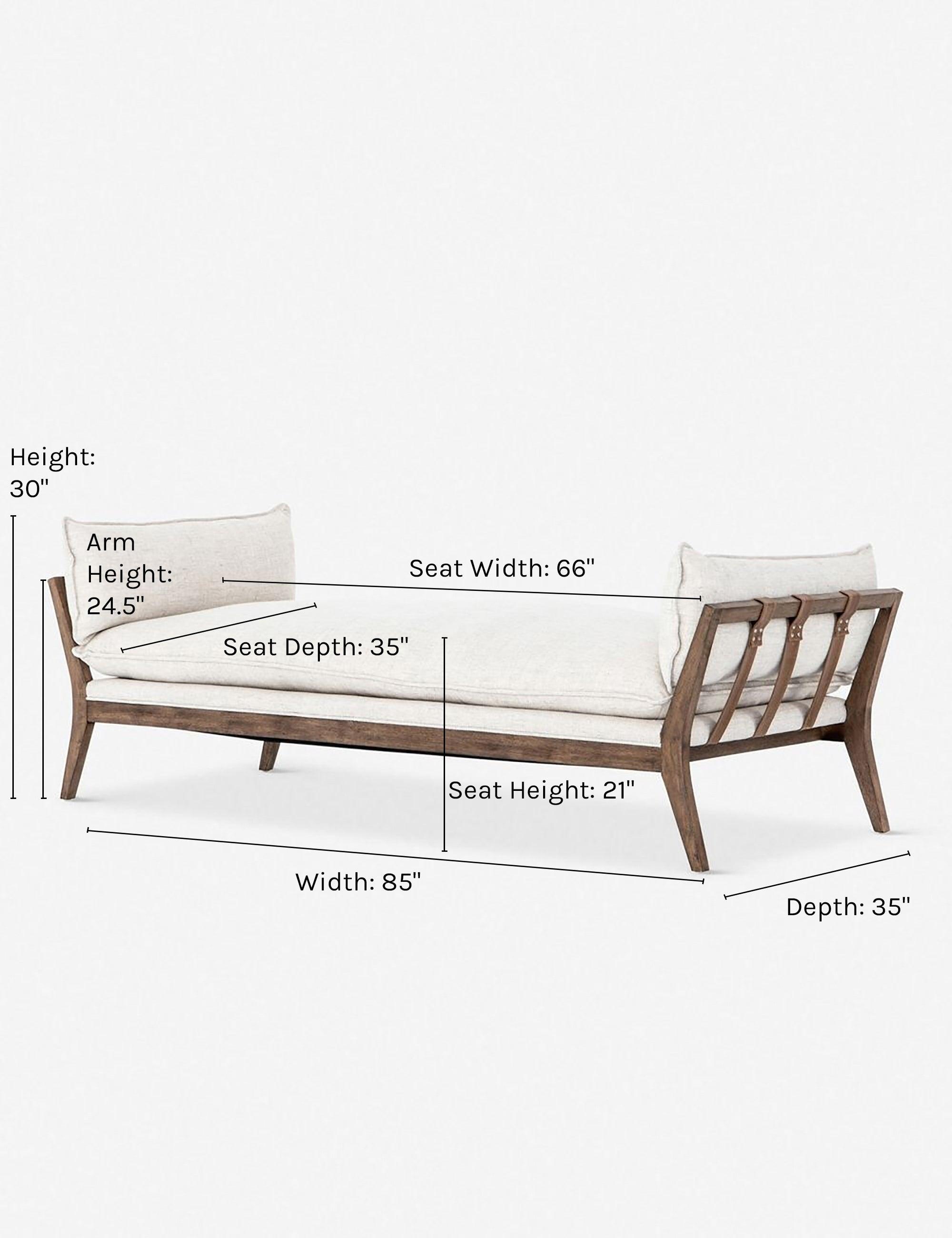 Seriphe Modern White Leather and Wood 85'' Stationary Sofa