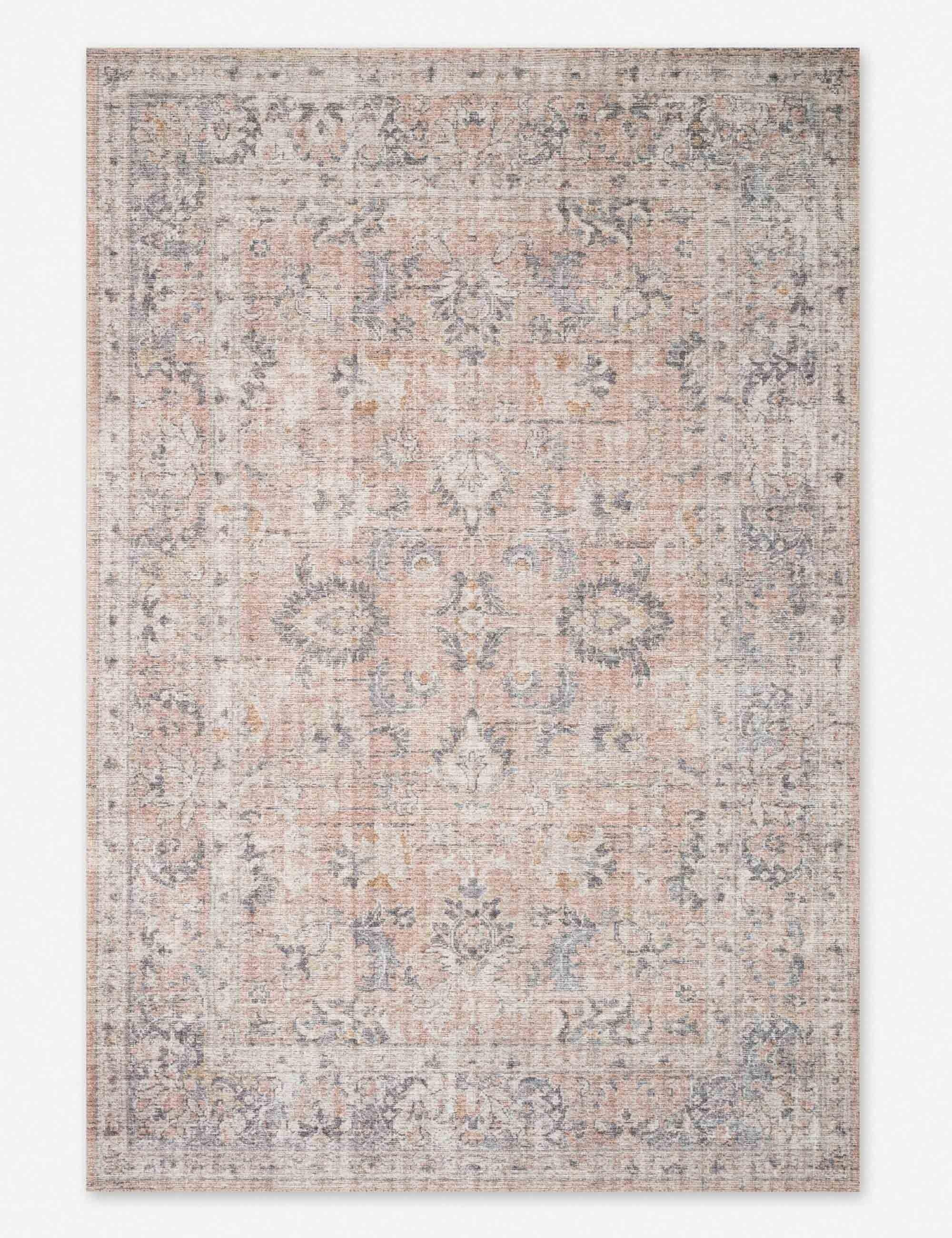 Elysian Blush & Grey 8' x 10' Wool-Synthetic Blend Area Rug