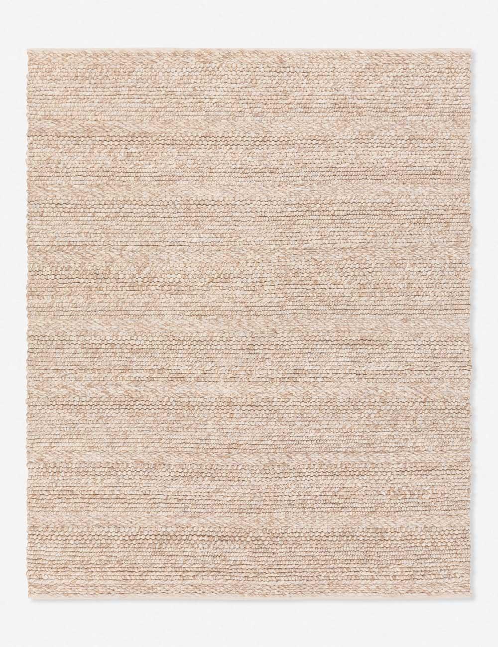 Handmade Ivory Stripe Wool Braided Rug 2' x 3'