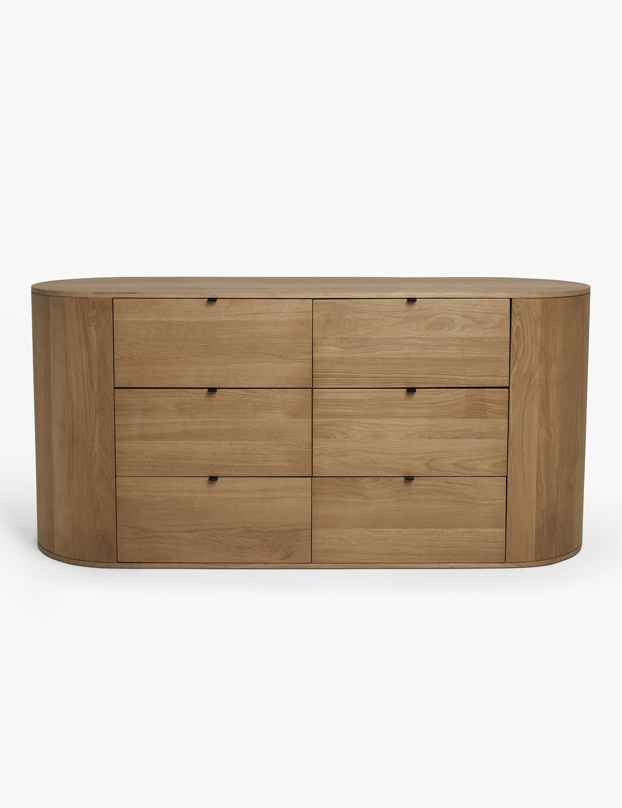 Scandinavian Solid Oak 6-Drawer Dresser with Soft-Close and Felt-Lined Drawers