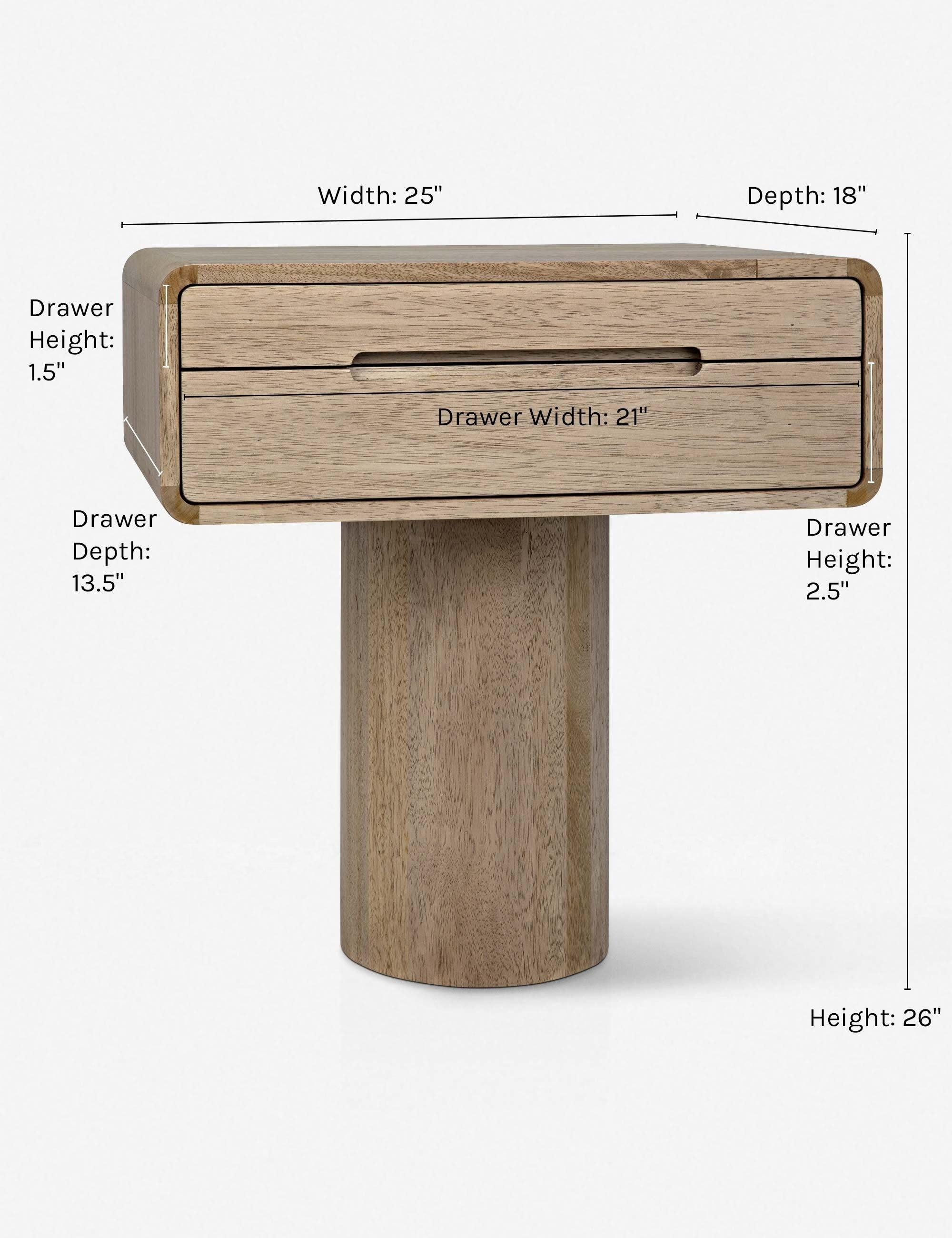 Tierney Nighstand - Washed Walnut