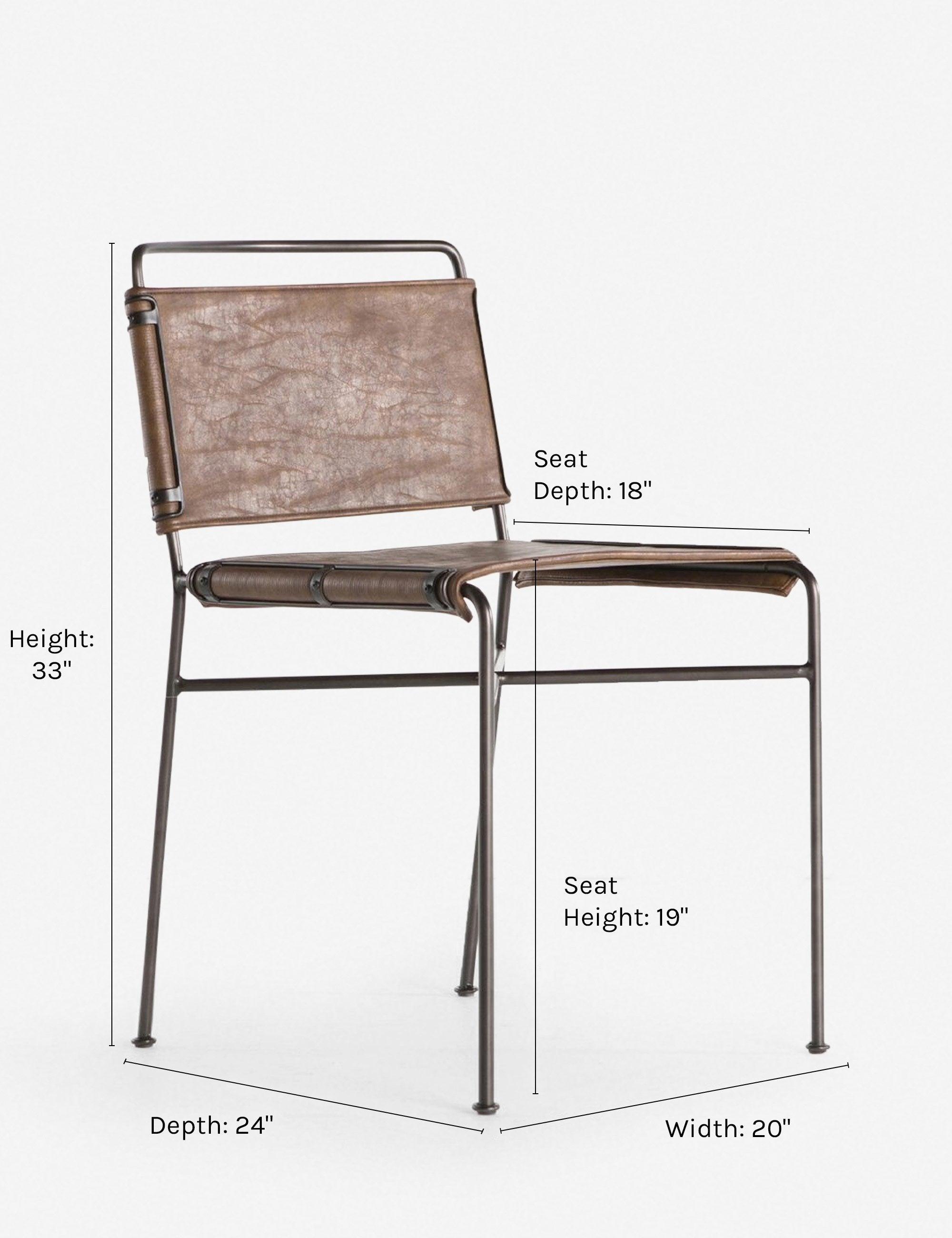 Trysta Dining Chair - Brown Leather
