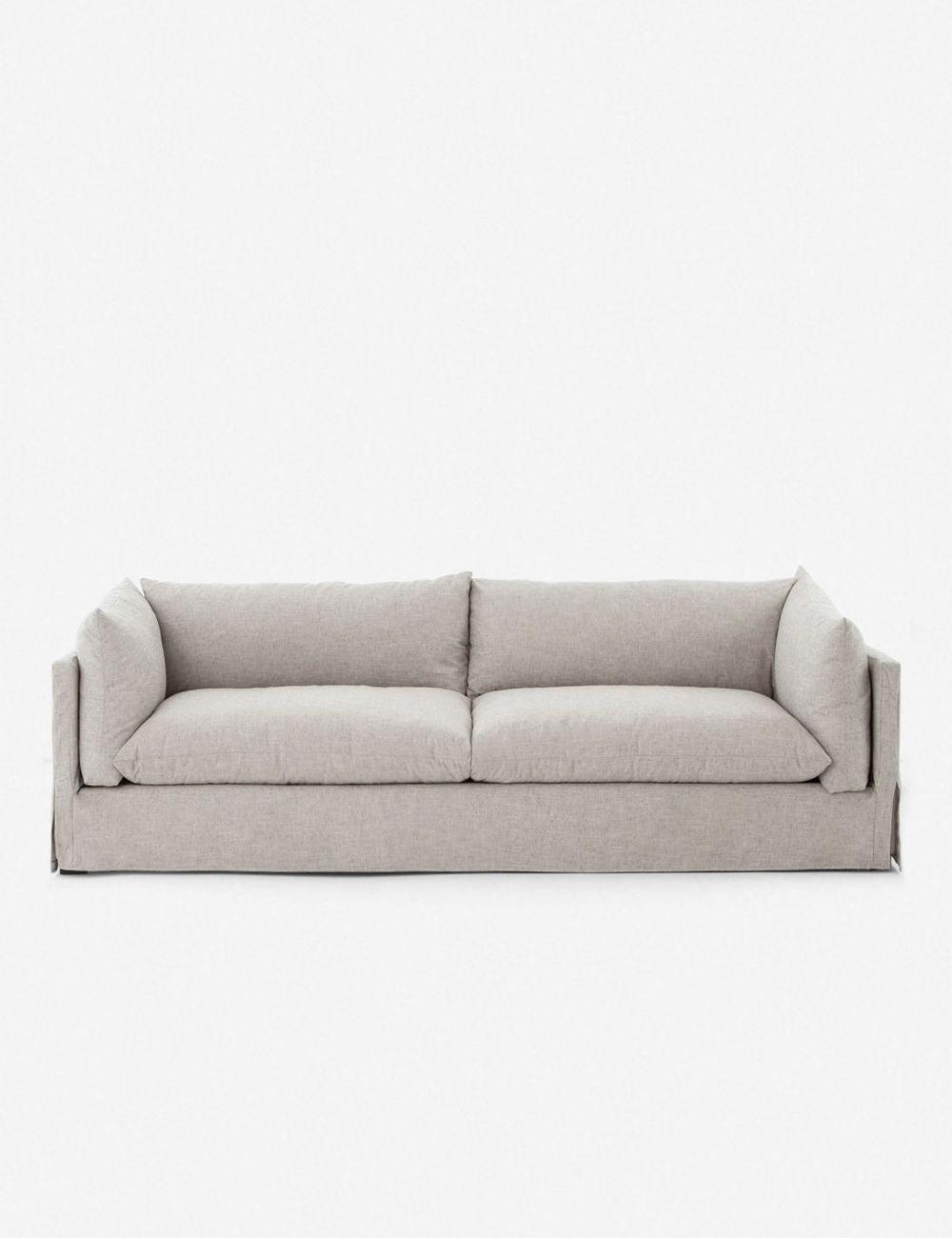 Arlen Slipcover Sofa - Light Gray / 90"W