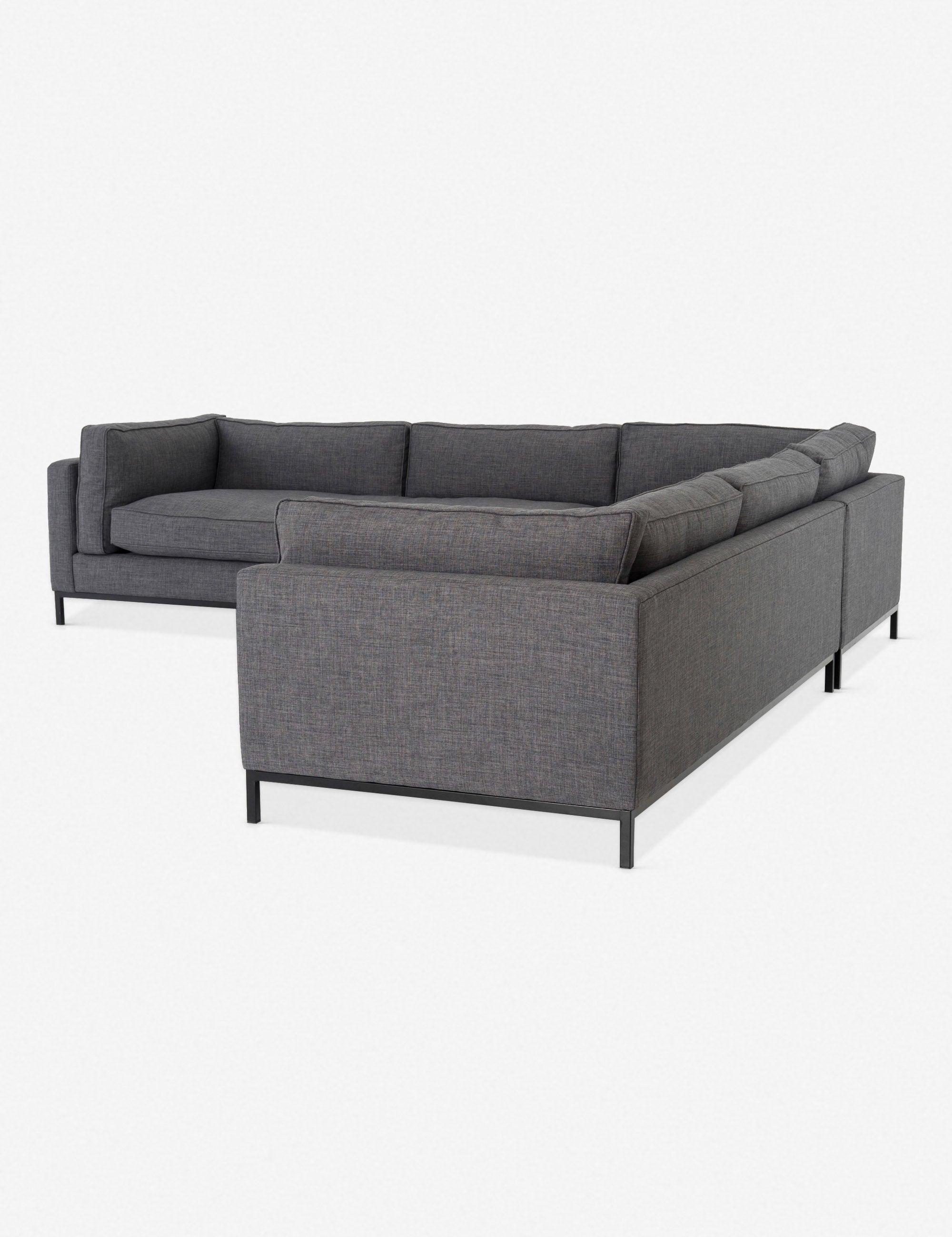 Fritzie Corner Sectional Sofa - Charcoal