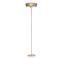 Harper Slim Satin Steel 71" Grey Linen Shade Floor Lamp