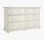 Corrine Serpentine Silhouette 6-Drawer Warm Wood Dresser