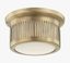 Solomita Aged Brass 1-Light LED Flush Mount with Opal Glass