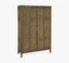 Driftwood Coastal Chic 50'' Brown Rattan Bar Cabinet