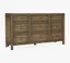 Malibu Coastal 9-Drawer Wood Dresser with Antique Bronze Pulls