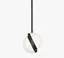 Contemporary Mini Globe Pendant in Polished Nickel and Bronze