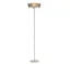 Harper Slim Satin Steel 71" Grey Linen Shade Floor Lamp