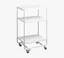 Sleek White 3-Tier Rolling Kitchen Cart with Storage Hooks