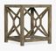 Sundance 22'' Brown Wood and Stone Transitional Square End Table