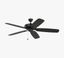 Midnight Black 60'' Low Profile Ceiling Fan with American Walnut Reversible Blades