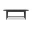 Black Solid Pine Oval Dining Table for Eight