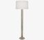 Brut Elegance 62'' Polished Nickel Sleek Floor Lamp with White Shade