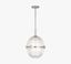 Dawn Polished Nickel Globe Pendant with Textured Glass Shade