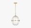 Dawn Brighton 19" Modern Brass & Glass Globe Pendant