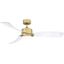 SculptAire 52" Brushed Satin Brass Ceiling Fan with Opal Frosted Light