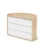 Moona Poplar Wood Collapsible Kids' Jewelry Box in White/Natural