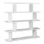 Annora Mid-Century Modern Wide White Bookcase