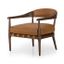 Sustainably Sourced Eucapel Cocoa Leather and Wood Chair