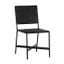 Transitional Black Leather Upholstered Side Chair with Metal Frame