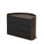 Moona Poplar Wood Revolving Jewelry Box in Black/Walnut