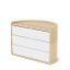 Moona Poplar Wood Collapsible Kids' Jewelry Box in White/Natural