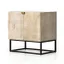 Contemporary Black Mango and Iron Nightstand 25''x17.25''