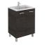 Wenge Logic 27.6'' Freestanding Single Bathroom Vanity with Ceramic Top