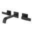 Lura Matte Black Minimalist Wall-Mounted Bathroom Faucet