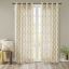 Beige and Gold Light Filtering Grommet Top Curtain Panel