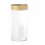 Vertex Modern Brass Rimmed Clear Glass Hurricane Candle Holder