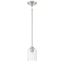 Elegant 5" Mini Pendant in Brushed Polished Nickel with Clear Glass Shade