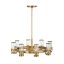 Reeve Heritage Brass 8-Light Wagon Wheel Chandelier with Clear Glass