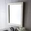 Heritage Whitewash 25'' Antique Wood Framed Rectangular Vanity Mirror