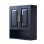 Daria 25'' Dark Blue Wall-Mounted Bathroom Cabinet with Gold Hardware