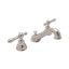 Elegant Polished Nickel 3-Hole Widespread Faucet with Porcelain Handles