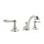 Polished Nickel Traditional Widespread Bathroom Faucet with Porcelain Handles